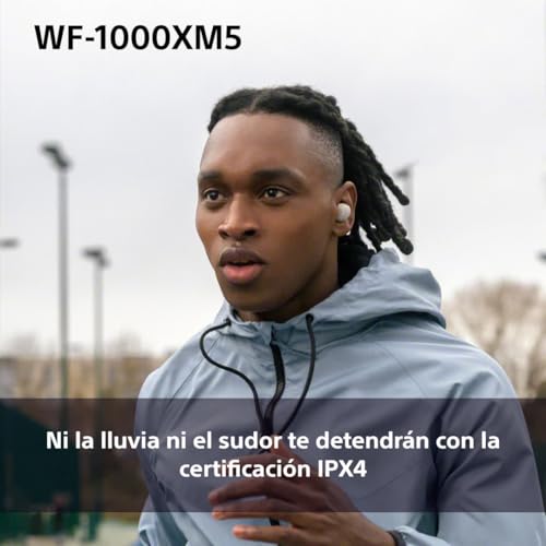 Auriculares inalámbricos con Noise Cancelling SONY WF-1000XM5, bluetooth, auriculares in-ear, micrófono, hasta 24 horas de batería, carga rápida, IPX4, Alexa y Google Assitant, iOS y Android - Negro