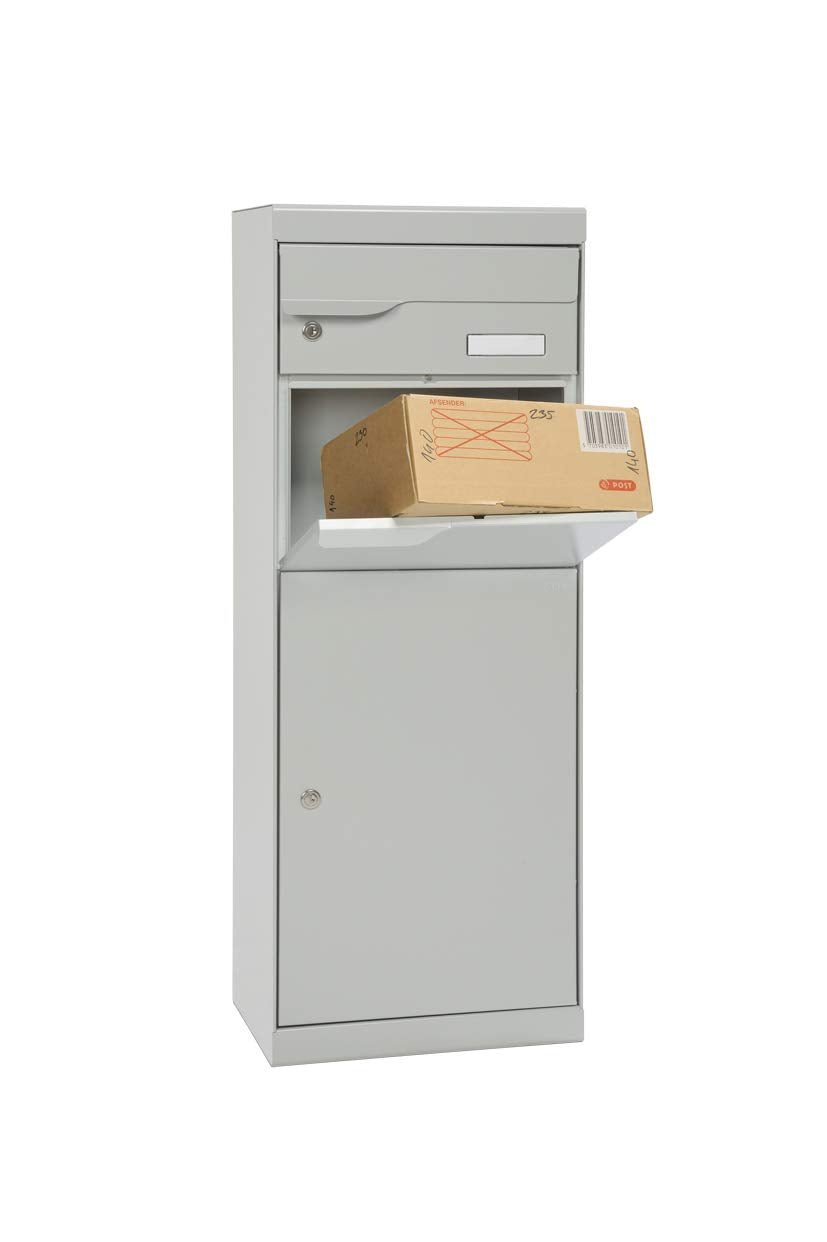 MEFA 771031M Paquetes ETNA 771 con Placa para Nombre-(Color Aluminio Blanco, buzón con Cerradura, 1094 x 402 x 305 mm)