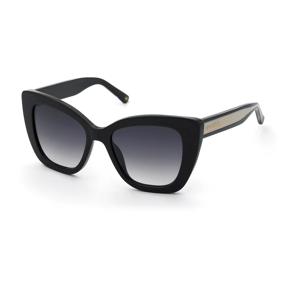 NINA RICCI, GAFAS DE SOL SNR376, SHINY BLACK, 140/18/52, MUJER