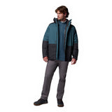 Columbia Chaqueta Point Park Interchange para hombre, abrigo de invierno 3 en 1 Interchange, Everblue, Shark, XL