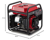 Generador de 4000 W de frecuencia variable, generador de gasolina, extremadamente silencioso, USB, enchufe impermeable, portátil, adecuado para exteriores, camping, autocaravana, emergencia