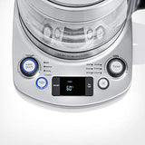 SEVERIN - Hervidor de té y agua de cristal con elevación automática, 1.7 L, 3000 W, Elemento calefactor oculto por placa de acero inoxidable, acero inoxidable y cristal, WK 3422