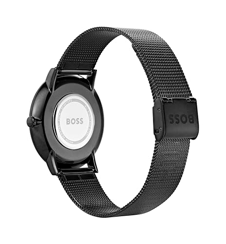 BOSS Reloj Analógico de Cuarzo para Hombre Colección Horizon con Correa de Malla de Acero Inoxidable Negro - 1513542