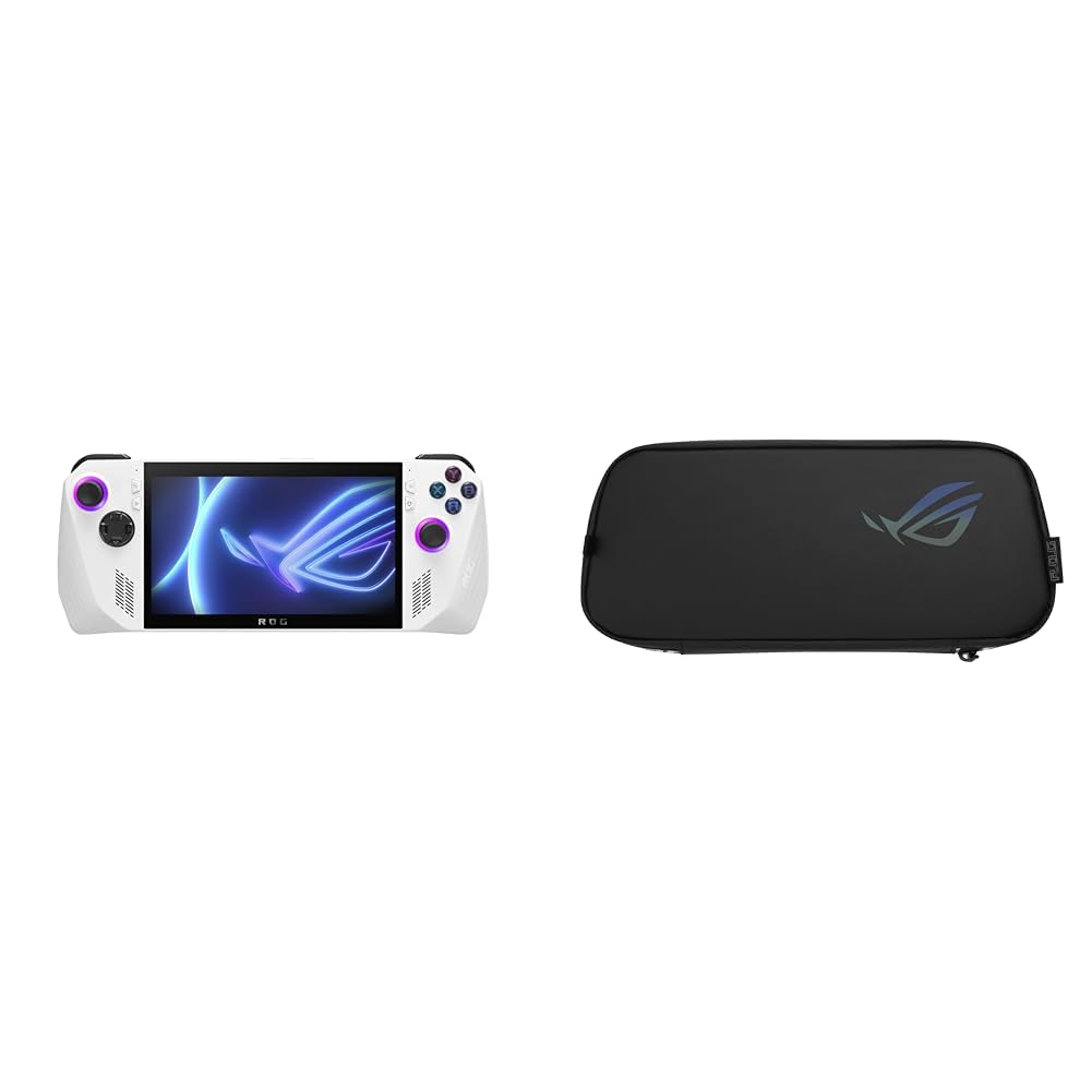 Asus ROG Ally - Consola Portátil Gaming 7" FullHD 120Hz (AMD Ryzen Z1 Extreme, 16GB RAM, 512GB SSD, Tarjeta Gráfica Integrada, Windows 11) - Color Blanco + Funda