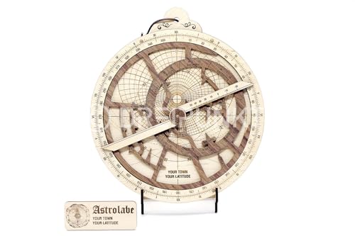 Dreipunkt Verlag Maqueta de astrolabio Deluxe Edition: maqueta de madera noble de astrolabio