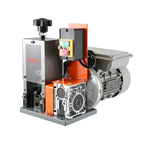 VEVOR Máquina de Pelacables para Reciclaje de Cobre 1,5-25 mm, Eléctrico de Cobre 18 m/min, Automático Motorizado 180 W, Referencia de Profundidad Visible