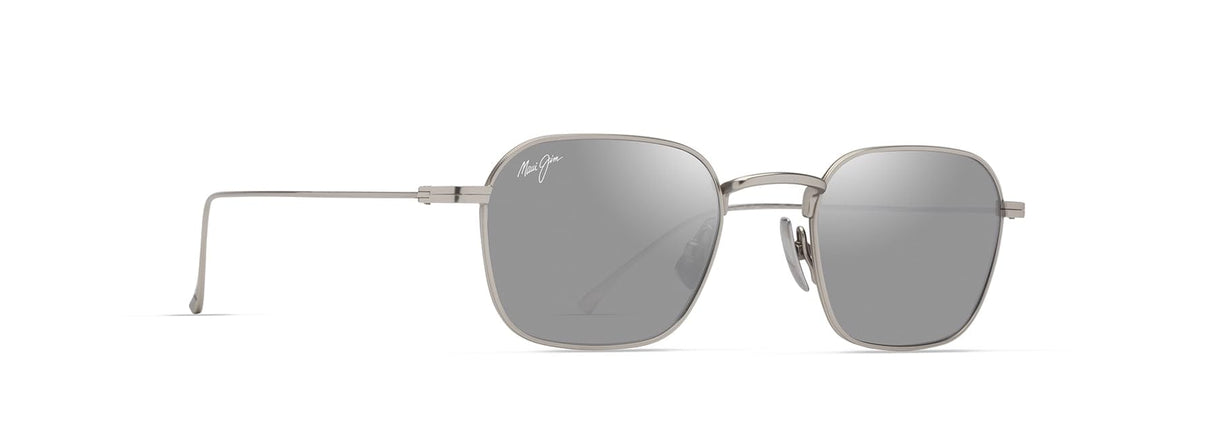 Maui Jim Mekala Sunglasses, Matte Silver, 48-21-145 Unisex Adulto