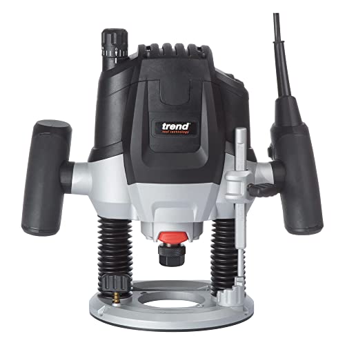 Trend Fresadora de velocidad variable 2100 W 12 mm 230 V UE, profundidad de entrada de 50 mm, fresadora para múltiples trabajos de fresado, T7EK/EURO
