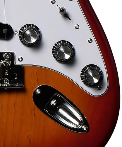 Santana Pegasus Standard CB - Guitarra eléctrica, Modelo ST, Afinadores con bloqueo, Cherry Burst