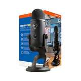 Blue Microphones Micrófono Yeti Azul (apagón) con Soporte de Brazo Knox, Filtro Pop y Paquete de Montaje de amortiguación, USB