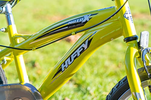 Huffy Moto X para niños, Unisex Juvenil, Amarillo, 18 "
