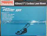 Makita Cortacésped LM004GZ 40V MAX Li-Ion XGT sin escobillas de 43 cm, baterías y Cargador no incluidos