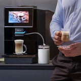 Cecotec Cafetera Superautomática Táctil Cremmaet Touch OCS. 1500W, 19 Bares, Pantalla TFT, Sistema Thermoblock, Limpieza Automática, Depósito de 400g de Café en Grano, 2L de Agua y 600ml de Leche