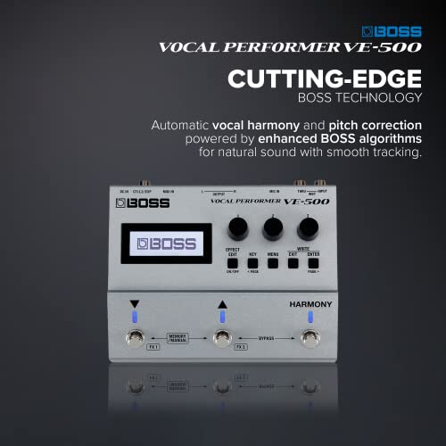 Procesador vocal BOSS VE-500 | Unidad de multiefectos vocal avanzada para guitarristas cantantes | Potentes herramientas para tu pedalera | Armonía automática y corrección de tono | Vocoder | Looper