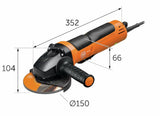 FEIN CG 15-150 BLP Amoladora angular sin escobillas Ø125 mm,1500 W, velocidad en vacío variable 2800-7000 m/min., para trabajos efectivos de desbaste, corte y desbarbado
