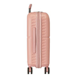 Pepe Jeans Chest Maleta de cabina rosa 40x55x20 cms Rígida ABS Cierre TSA integrado 37L 3,22 kgs 6 Ruedas dobles Equipaje de Mano
