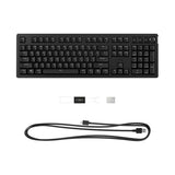 HyperX Alloy Rise - Teclado mecánico para juegos intercambiable en caliente, PC, sensor de luz ambiental, montaje en junta, interruptores lineales