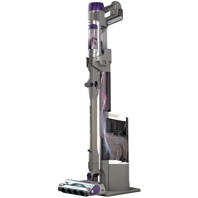Shark PowerDetect Clean & Empty Aspiradora sin cable, DuoClean Detect, limpieza inversa, base de autovaciado de 2 l, Anti-Hair Wrap Plus, autonomía de 70 min, cepillos multisuperficie, gris, IP3251EUT