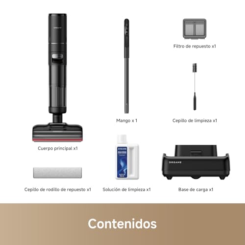DREAME H15S Aspirador en Seco y Húmedo, Limpieza de Triple Borde, Brazo Robótico con IA, 21.000 Pa de Succión, 0 Enredos, Lava y Seca el Cepillo a 90 °C, Alcance Horizontal de 180°, Control con App