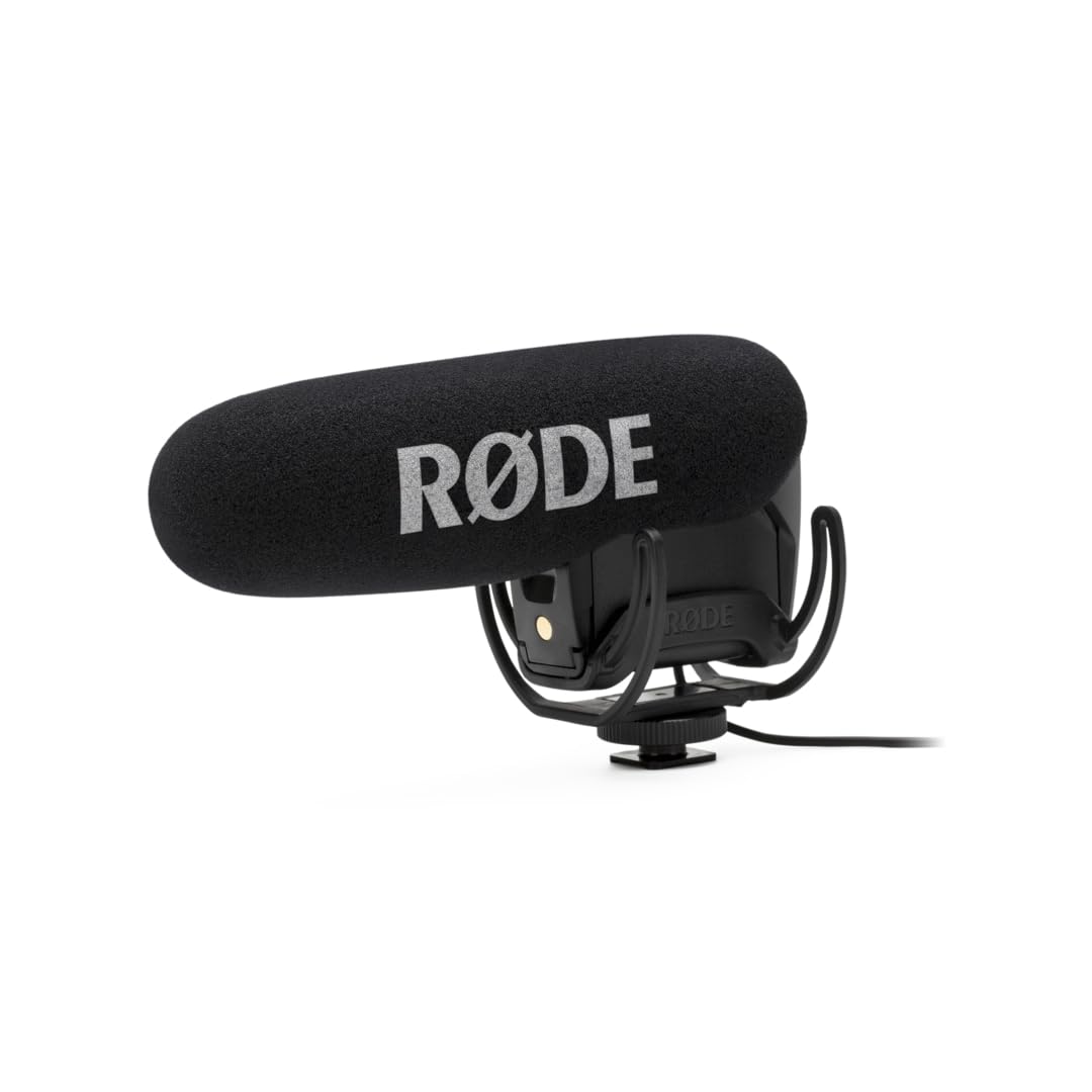 VideoMic Pro de RØDE - Micrófono de cañón profesional para uso en cámara con filtro de paso alto y atenuación para filmaciones, creación de contenidos y grabación en localizaciones