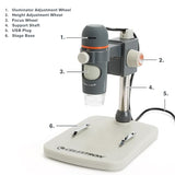 Celestron 44308 Handheld Digital Microscope Pro: 20x-200x aumentos, gris/blanco