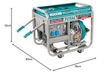 TOTAL - Generador Electrico Diesel | 5000 W | Grupo Electrogeno Silencioso | Monofasico | Mod. Tp450001
