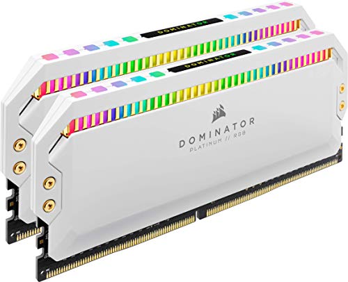 Corsair Dominator Platinum RGB 16 GB DDR4 3600MHz C18, LED RGB Memoria de Sobremesa Rendimiento de Alta, Respuesta Ajustados, 12 Direccionables CAPELLIX Leds RGB, 2 x 8 GB, Blanco
