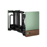 Fractal Design Terra Jade - Wood Walnut Front Panel - Small Form Factor - mITX Gaming Case – PCIe 4.0 Riser Cable – USB Type-C - Anodized Aluminum Panels