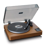Lenco LBTA-165WD Tocadiscos totalmente automático - Bluetooth 5.3 - Carcasa de madera - Platos de metal y pastilla AT3600L - Arranque automático y retorno automático - 2 velocidades (33/45 rpm) -