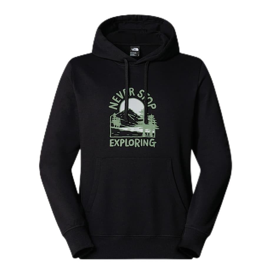 THE NORTH FACE NF0A8C20JK3 M Outdoor Graphic Hoodie Sweatshirt Hombre TNF Black Tamaño L