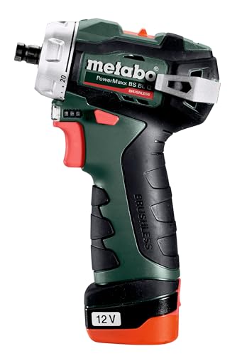 metabo PowerMaxx BS BL Q 601749500 - Taladro atornillador inalámbrico Li-ION 12V 2Ah + 2 pilas