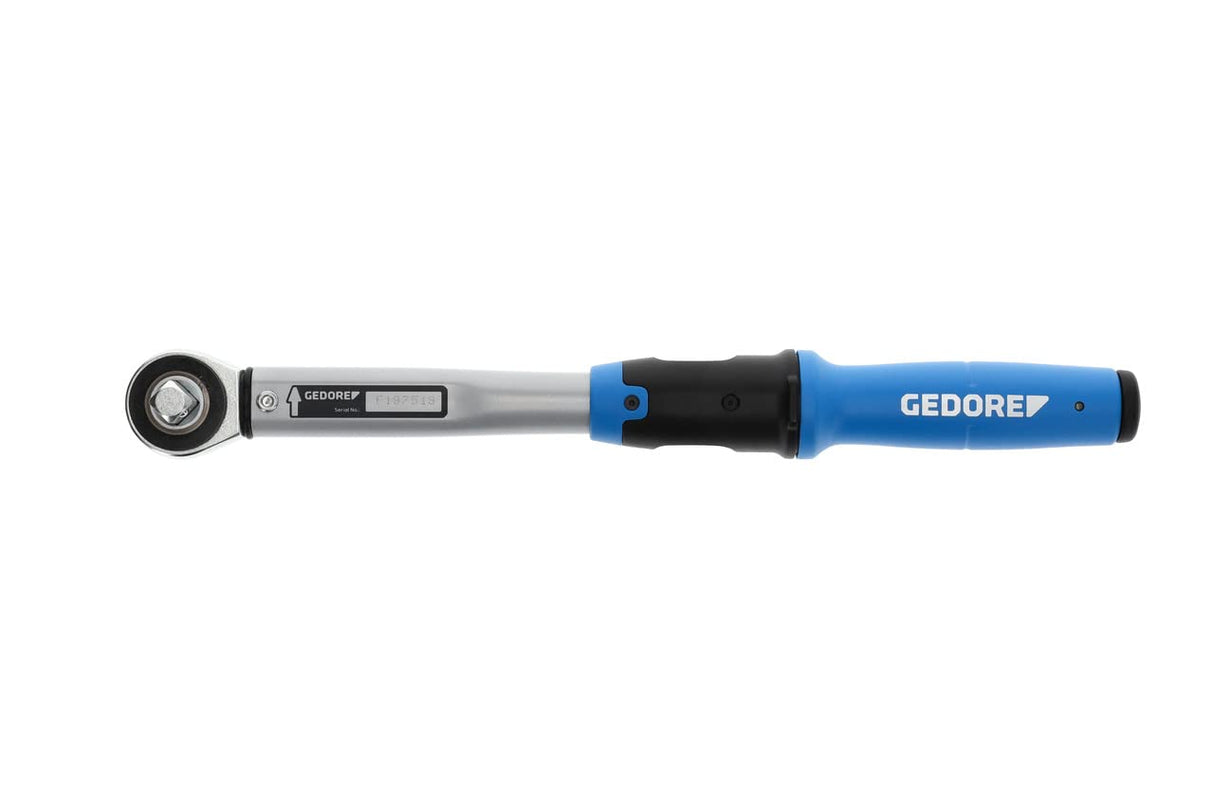 GEDORE Llave dinamométrica con cuadradillo de accionamiento, 1/2", Reversible, Escala de ajuste, 20-100 Nm, Longitud 403,2 mm, TF-K100