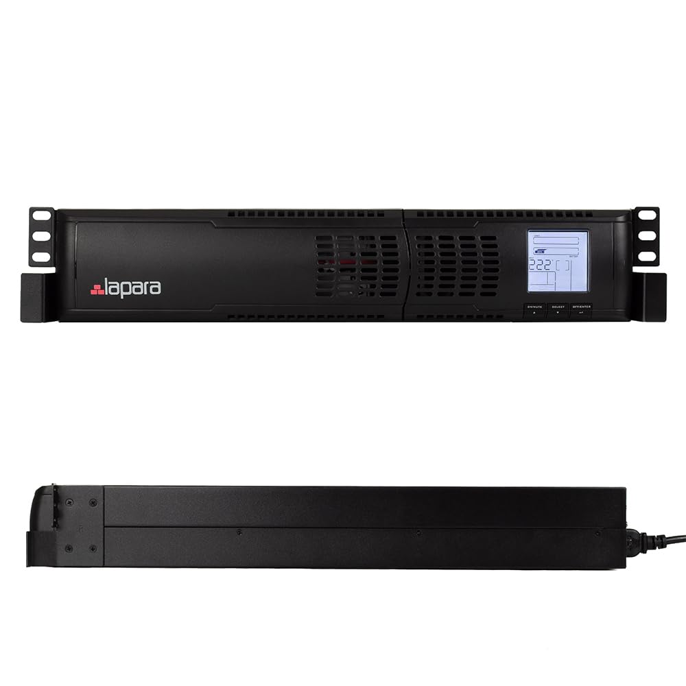 Lapara LA-ITR-3000-LCD-V0.9 Sistema de Alimentación Ininterrumpida SAI 3000VA 2700W LCD Interactivo Sinusoidal Rack