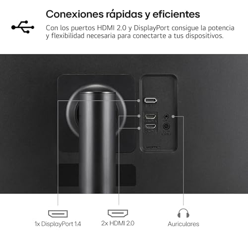 LG 32UR550K-B - Monitor 4K 32", Panel VA, (3840 x 2160), 60Hz, 4ms (GtG), DCI-P3 90%, Pivotable, Negro