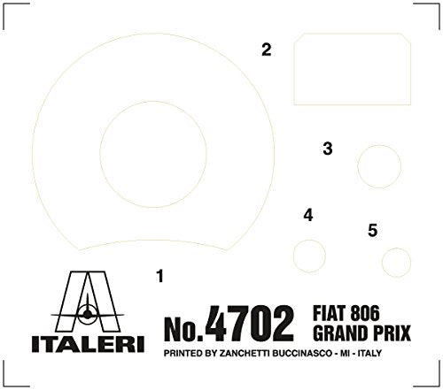 Carson Italeri 1 12 / FIAT Grand Prix # 4702 Kits-806 Modelo, plástico