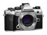 Cámara Micro Cuatro Tercios OM SYSTEM OM-5 Mark II, Sensor Live Mos de 20 MP, estabilización de Imagen de 5 Ejes, Sellado contra la Intemperie IP53, Disparo de Alta resolución a Pulso de 50 MP, Plata
