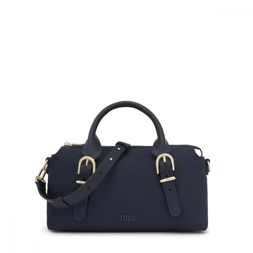 TOUS Bowling M Buckles Soft Azul Marino, Bolso Mujer, Gris