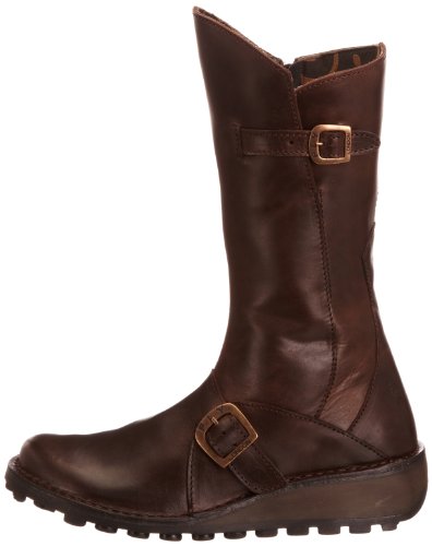 Fly London MES, Botas con hebilla, Mujer, Dk Brown, 38 EU