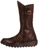Fly London MES, Botas con hebilla, Mujer, Dk Brown, 38 EU