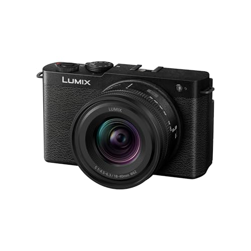 Panasonic Lumix DC-S9NE-K Cámara para Vlog con Fotograma Completo y Puerta Abierta sin Espejo, 24,2 MP, Vídeo 6K/4K, PDAF de 779 Puntos, Negro, con S-R1840 18-40mm S Lente De Cámara