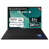LG gram 17Z90TL-G.AU88B Ordenador Portátil 17 Pulgadas Intel Core Ultra7 258V, 32 GB RAM, 1TB SSD, Panel IPS Antirreflejo, WQXGA, 1.460 g, 24.5 Horas, Windows 11 Home, Negro, Teclado QWERTY Español