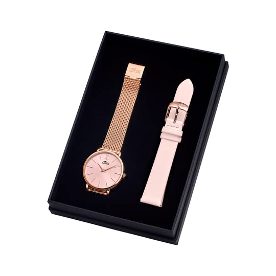 LOTUS Reloj Mujer 18733/1 Minimalist Caja de Acero Inoxidable 316l Rosa Correa de Acero Inoxidable 316l Rosa
