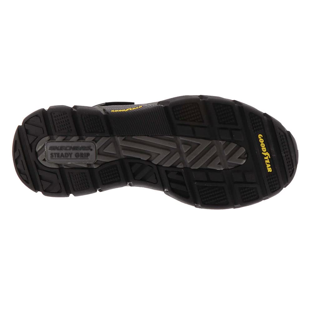 Skechers Respected Boswell, Botas Hombre, Black Leather W/ Synthetic, 45 EU