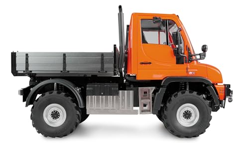 Amewi Mercedes-Benz Unimog 4WD 1:10 ARTR Orange RC - Soporte teledirigido con Licencia para vehículo