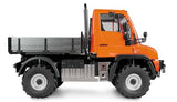 Amewi Mercedes-Benz Unimog 4WD 1:10 ARTR Orange RC - Soporte teledirigido con Licencia para vehículo