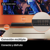 Hisense HS2000 - Barra de Sonido 2.1, 240W, Subwoofer Incorporado, Dolby Digital Plus, DTS Virtual:X, Modo TV, EzPlay