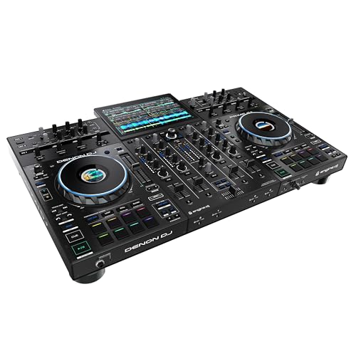 Denon DJ PRIME 4+ controlador DJ autónomo con Separación de Stems en 4 Decks, streaming por wifi, Mezclador, pantalla táctil 10,1", control de luces
