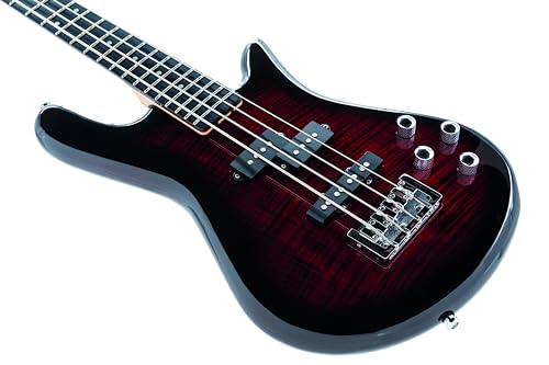 SPECTOR - Legend 4 Standard Black Cherry, bajo eléctrico, cuerpo fresno ligero, mango de acero y padauk, teclado ébano Amara de 24 teclas, escala de 864 mm, cejilla: 41,6 mm, pastilla: P/J, color
