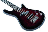 SPECTOR - Legend 4 Standard Black Cherry, bajo eléctrico, cuerpo fresno ligero, mango de acero y padauk, teclado ébano Amara de 24 teclas, escala de 864 mm, cejilla: 41,6 mm, pastilla: P/J, color