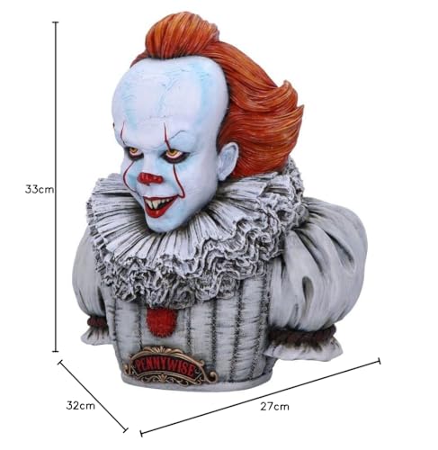 Nemesis Now Pennywise-Busto Oficial de IT Capítulo 2, Blanco, 30 cm